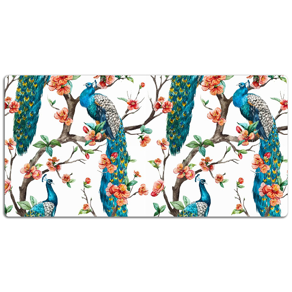 Tapis de bureau Paon coloré
