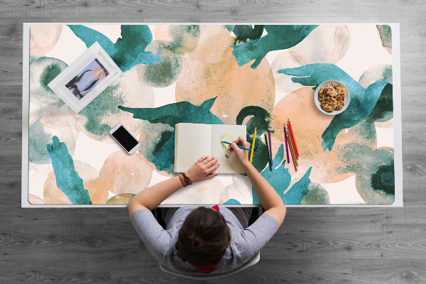 Sous-main bureau Oiseaux peints