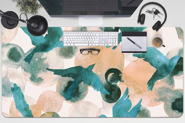 Sous-main bureau Oiseaux peints