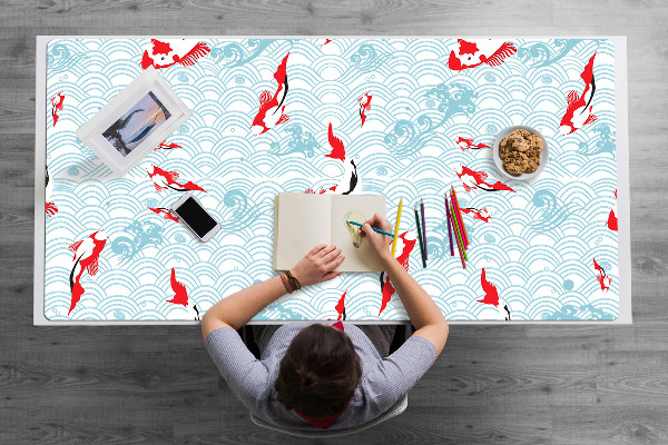 Sous main de bureau Carpe koi