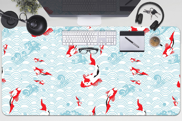 Sous main de bureau Carpe koi