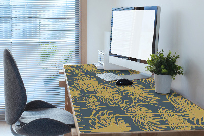 Tapis de bureau Fleurs dorées