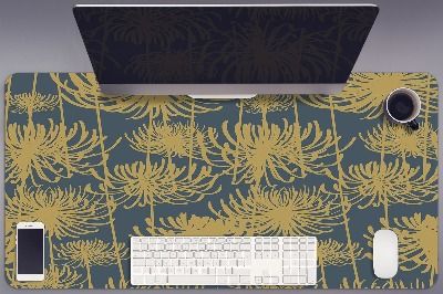 Tapis de bureau Fleurs dorées