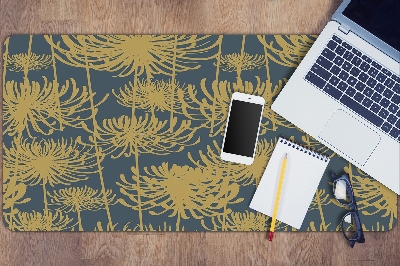 Tapis de bureau Fleurs dorées