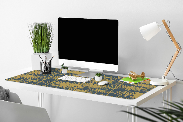 Tapis de bureau Fleurs dorées