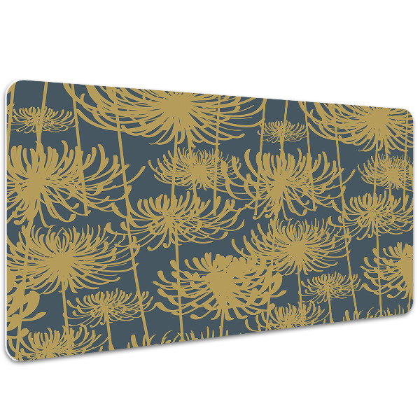 Tapis de bureau Fleurs dorées