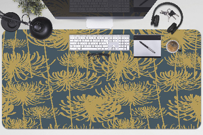 Tapis de bureau Fleurs dorées