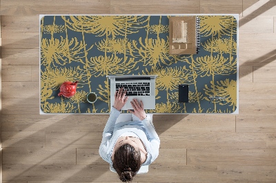 Tapis de bureau Fleurs dorées