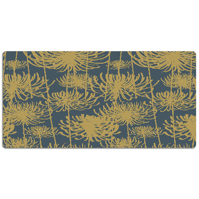 Tapis de bureau Fleurs dorées