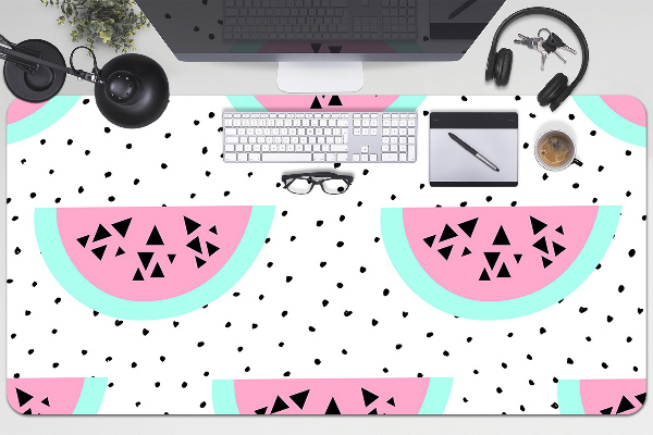Tapis de bureau Watermelons et points