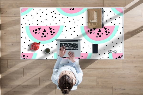Tapis de bureau Watermelons et points