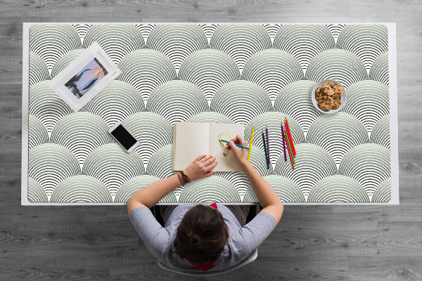Sous-main bureau Motif de semi-cercles