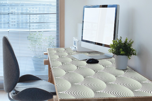 Sous-main bureau Motif de semi-cercles