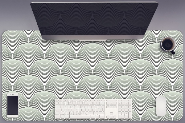 Sous-main bureau Motif de semi-cercles