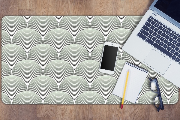 Sous-main bureau Motif de semi-cercles