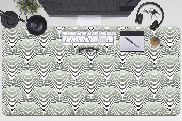 Sous-main bureau Motif de semi-cercles
