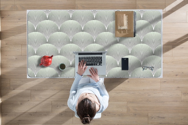 Sous-main bureau Motif de semi-cercles