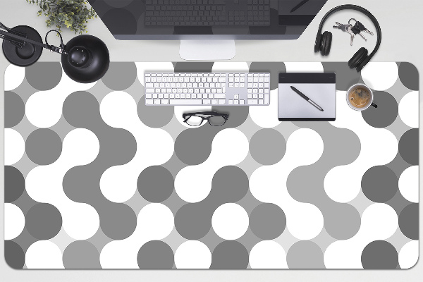 Sous-main bureau Roues grises et blanches