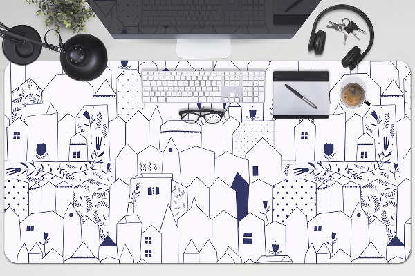 Sous-main bureau Ville de dessin