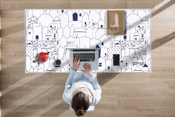 Sous-main bureau Ville de dessin