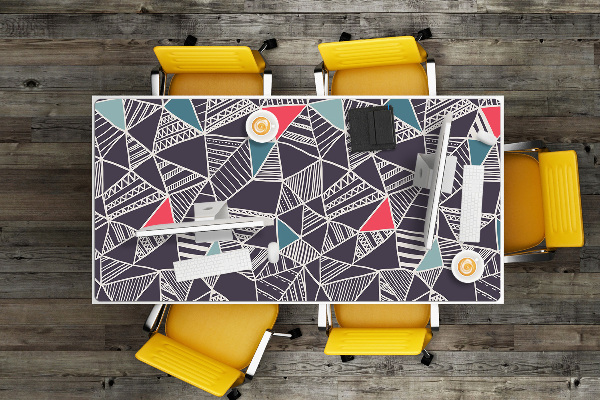 Sous main de bureau Modèle de doodle