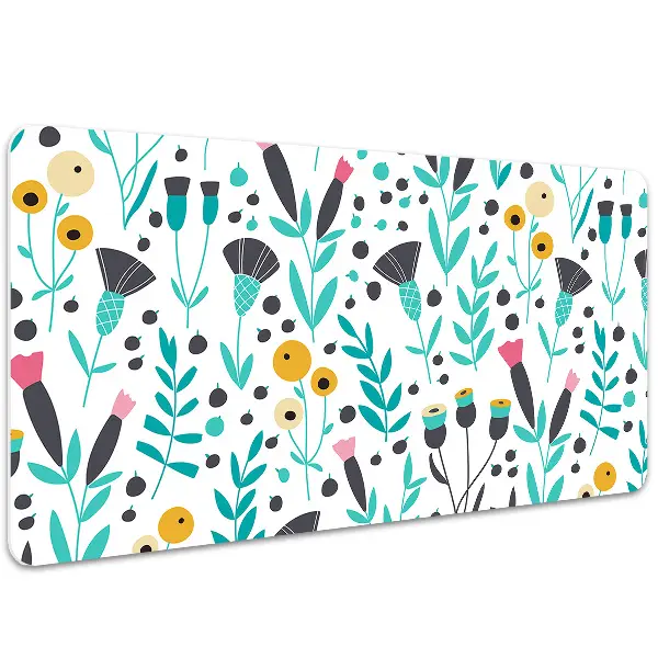 Sous-main bureau Fleurs scandinaves