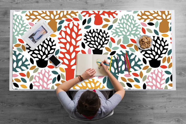 Sous main de bureau Doodle des arbres