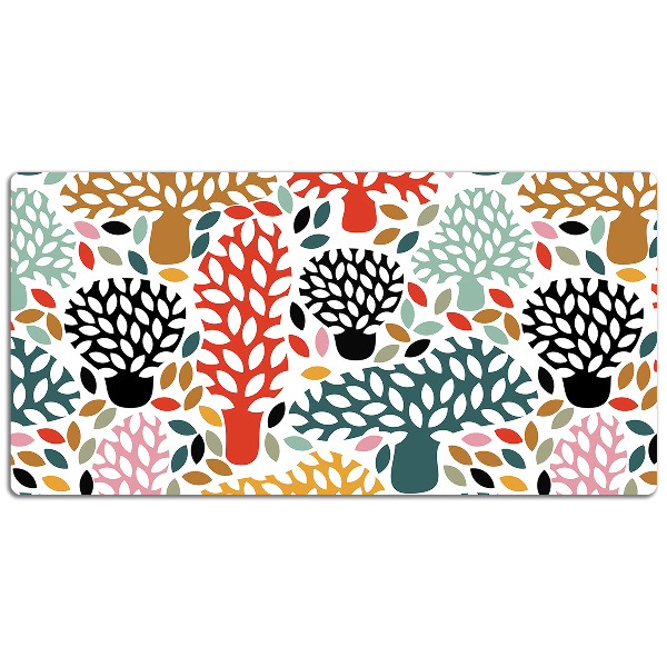 Sous main de bureau Doodle des arbres