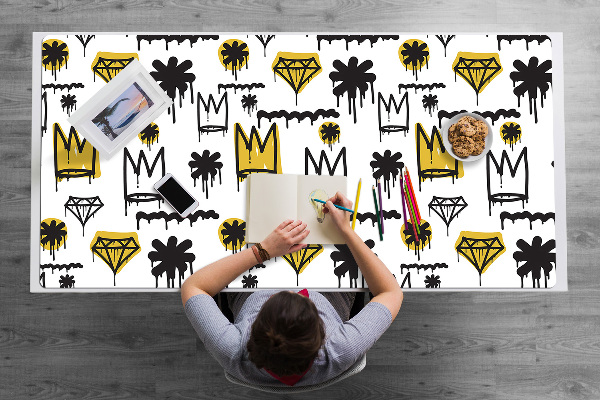 Tapis de bureau Couronne des graffitis