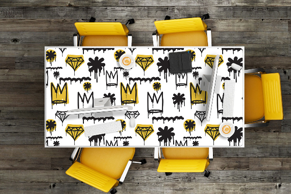 Tapis de bureau Couronne des graffitis
