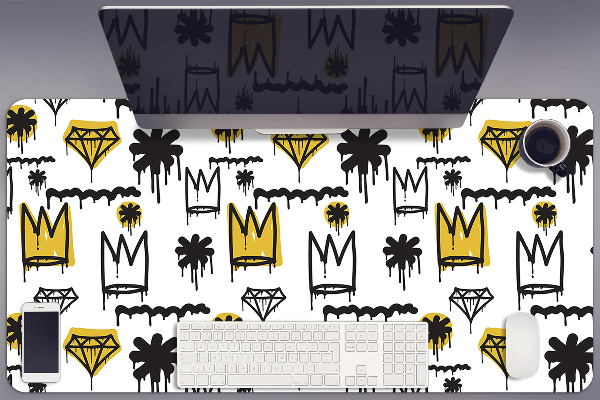 Tapis de bureau Couronne des graffitis