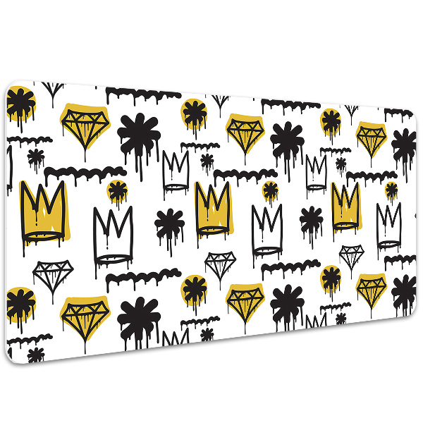 Tapis de bureau Couronne des graffitis