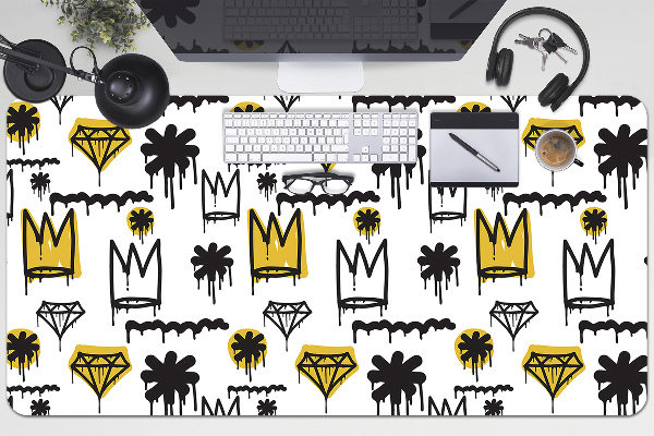 Tapis de bureau Couronne des graffitis