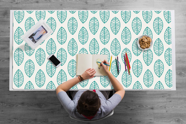 Sous main de bureau Modèle de feuilles