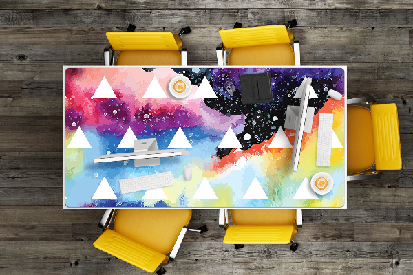 Sous-main bureau Triangles cosmiques