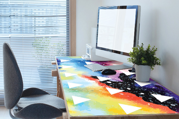 Sous-main bureau Triangles cosmiques