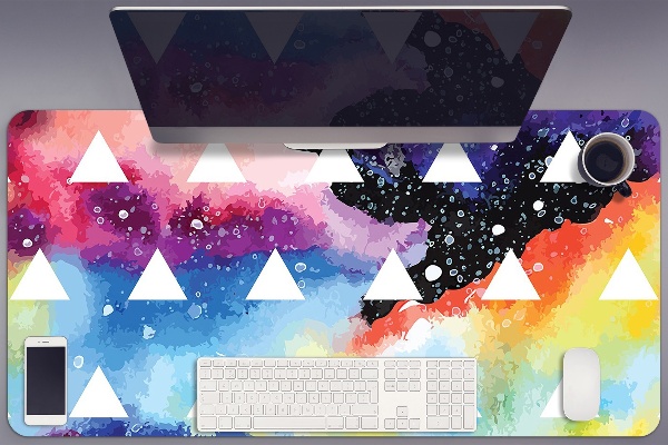 Sous-main bureau Triangles cosmiques