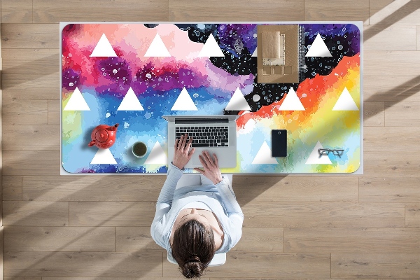 Sous-main bureau Triangles cosmiques