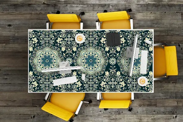 Sous main de bureau Damassé