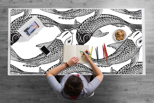 Sous main de bureau Poisson koi