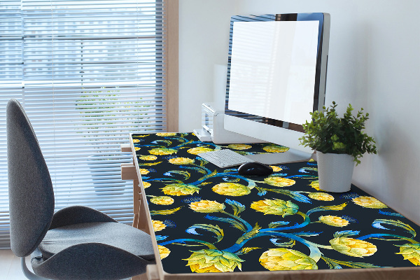 Sous-main bureau Fleurs d'artichaut