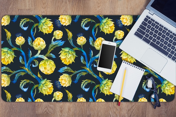 Sous-main bureau Fleurs d'artichaut