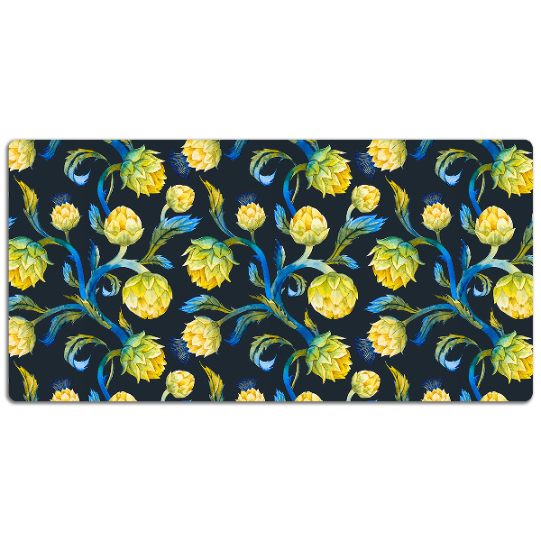 Sous-main bureau Fleurs d'artichaut