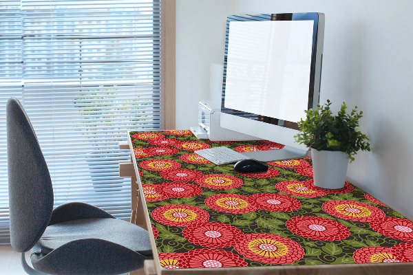 Sous-main bureau Fleurs géométriques