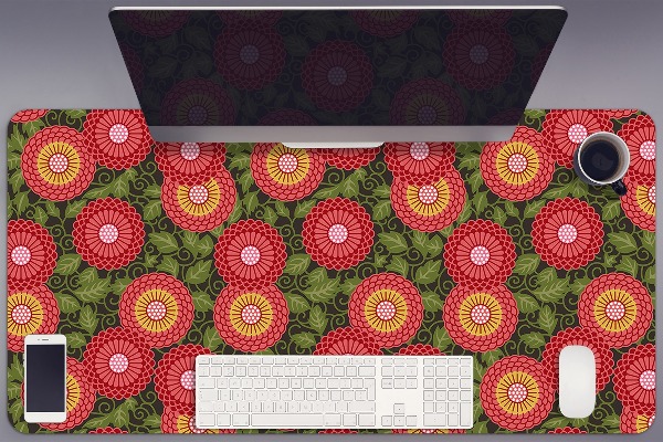Sous-main bureau Fleurs géométriques