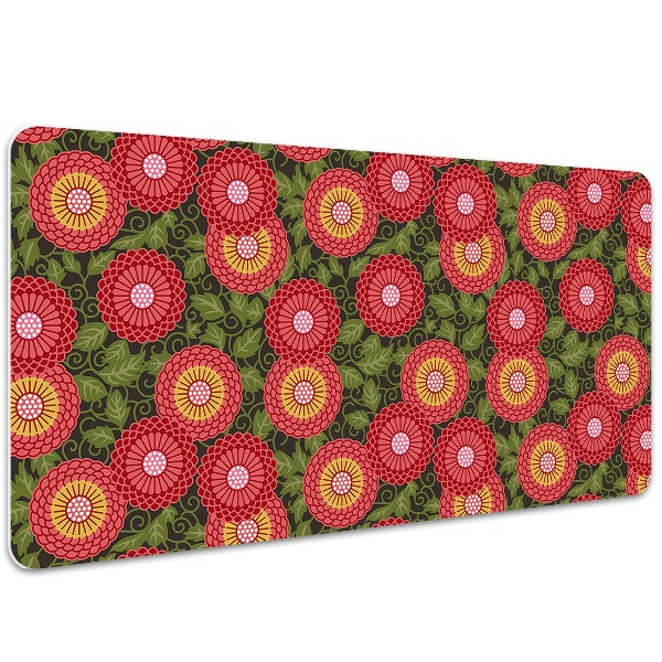 Sous-main bureau Fleurs géométriques