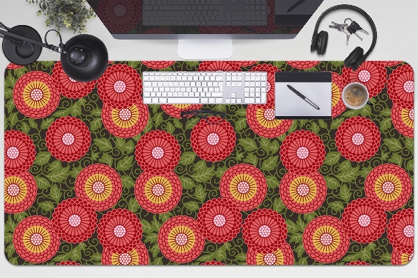 Sous-main bureau Fleurs géométriques