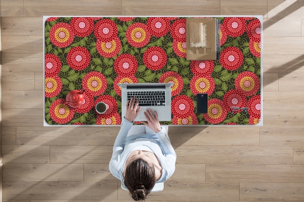 Sous-main bureau Fleurs géométriques