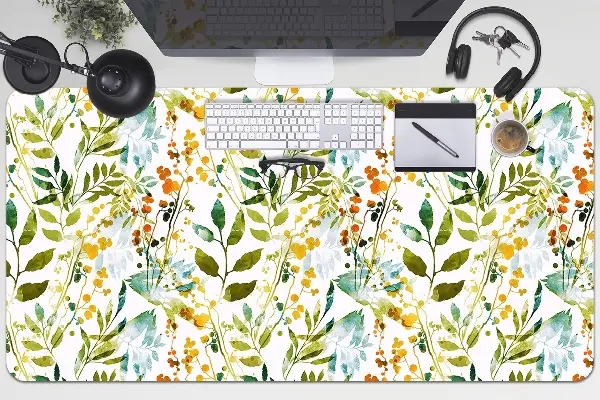 Sous main de bureau Fleurs boho