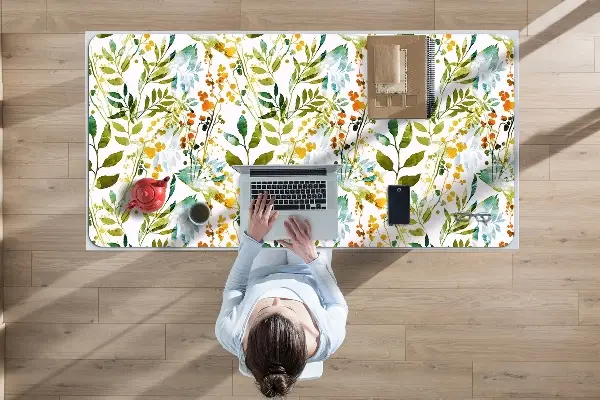 Sous main de bureau Fleurs boho